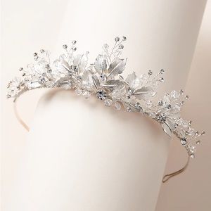 NWT Dareth Colburn Juliet Floral Tiara in Silver Crystal Wedding Headband